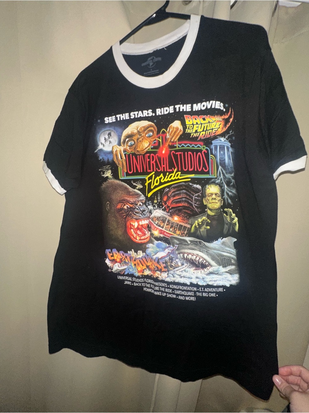 Universal Studios Florida Retro Marquee Ringer T-Shirt adult size large